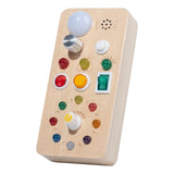Maxbell Wood Busy Board with LED Lights Switch Activity Board for Children Kids Gift