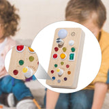 Maxbell Wood Busy Board with LED Lights Switch Activity Board for Children Kids Gift