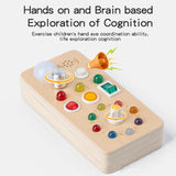 Maxbell Wood Busy Board with LED Lights Switch Activity Board for Children Kids Gift