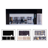 Maxbell 1/64 Scale Car Model Display Case with LED for Action Figures Gifting Layout Black