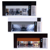 Maxbell 1/64 Scale Car Model Display Case with LED for Action Figures Gifting Layout Black