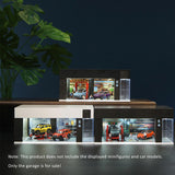 Maxbell 1/64 Scale Car Model Display Case with LED for Action Figures Gifting Layout Black