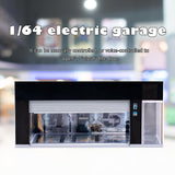 Maxbell 1/64 Scale Car Model Display Case with LED for Action Figures Gifting Layout Black