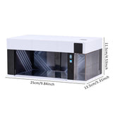 Maxbell 1/64 Scale Car Model Display Case with LED for Action Figures Gifting Layout White