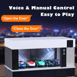 Maxbell 1/64 Scale Car Model Display Case with LED for Action Figures Gifting Layout White