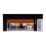 Maxbell 1/64 Scale Car Model Display Case with LED for Action Figures Gifting Layout Brown