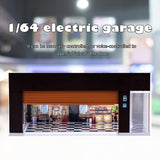 Maxbell 1/64 Scale Car Model Display Case with LED for Action Figures Gifting Layout Brown
