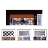 Maxbell 1/64 Scale Car Model Display Case with LED for Action Figures Gifting Layout Brown