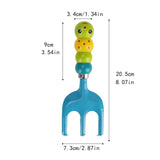 Maxbell Kids Garden Hand Rake Caterpillar Shaped Handle Sturdy for Indoor Beach Sand