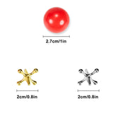 Maxbell Jacks Game with Ball Classic Night Party Favor Kids Adults Family Table Game