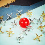 Maxbell Jacks Game with Ball Classic Night Party Favor Kids Adults Family Table Game