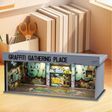 Maxbell 1:64 Scale Diecast Vehicle Model Display Case with LED Light for Desk Layout