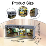 Maxbell 1:64 Scale Diecast Vehicle Model Display Case with LED Light for Desk Layout