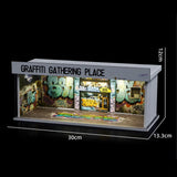 Maxbell 1:64 Scale Diecast Vehicle Model Display Case with LED Light for Desk Layout