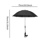 Maxbell Stroller Umbrella Modern Pushchair Parasol for Summer Walking Traveling Black