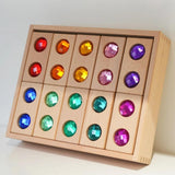 Maxbell Wooden Blocks Stacking Toy Holiday Gift Stacking Game Acrylic Building Cubes