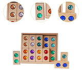 Maxbell Wooden Blocks Stacking Toy Holiday Gift Stacking Game Acrylic Building Cubes