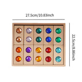 Maxbell Wooden Blocks Stacking Toy Holiday Gift Stacking Game Acrylic Building Cubes