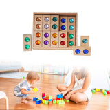Maxbell Wooden Blocks Stacking Toy Holiday Gift Stacking Game Acrylic Building Cubes