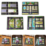 Maxbell Kids Play Rug with Roads for Kids Bedroom 140x110 cm Non Slip Large Play Mat Style A