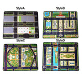 Maxbell Kids Play Rug with Roads for Kids Bedroom 140x110 cm Non Slip Large Play Mat Style A