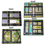Maxbell Kids Play Rug with Roads for Kids Bedroom 140x110 cm Non Slip Large Play Mat Style A