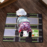 Maxbell Kids Play Rug with Roads for Kids Bedroom 140x110 cm Non Slip Large Play Mat Style A