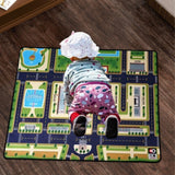 Maxbell Kids Play Rug with Roads for Kids Bedroom 140x110 cm Non Slip Large Play Mat Style B