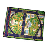 Maxbell Kids Play Rug with Roads for Kids Bedroom 140x110 cm Non Slip Large Play Mat Style C