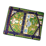 Maxbell Kids Play Rug with Roads for Kids Bedroom 140x110 cm Non Slip Large Play Mat Style C
