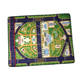 Maxbell Kids Play Rug with Roads for Kids Bedroom 140x110 cm Non Slip Large Play Mat Style C
