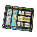 Maxbell Kids Play Rug with Roads for Kids Bedroom 140x110 cm Non Slip Large Play Mat Style D