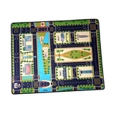 Maxbell Kids Play Rug with Roads for Kids Bedroom 140x110 cm Non Slip Large Play Mat Style D