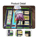 Maxbell Kids Play Rug with Roads for Kids Bedroom 140x110 cm Non Slip Large Play Mat Style D