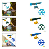 Maxbell Kids Playground Accessories Set with Steering Wheel Playground Equipment Set Blue Gray