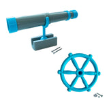 Maxbell Kids Playground Accessories Set with Steering Wheel Playground Equipment Set Blue Gray