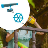 Maxbell Kids Playground Accessories Set with Steering Wheel Playground Equipment Set Blue Gray