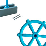 Maxbell Kids Playground Accessories Set with Steering Wheel Playground Equipment Set Blue Gray
