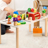 Maxbell Activity Table Bead Maze Wooden Sensory Toys for Kids 1+ Year Old Girls Boys