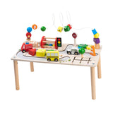 Maxbell Activity Table Bead Maze Wooden Sensory Toys for Kids 1+ Year Old Girls Boys