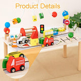 Maxbell Activity Table Bead Maze Wooden Sensory Toys for Kids 1+ Year Old Girls Boys