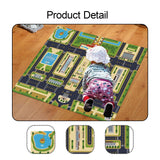Maxbell Kids Play Rug for Kids Bedroom 55x43 inch Large Beijing City Traffic Playmat