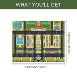 Maxbell Kids Play Rug for Kids Bedroom 55x43 inch Large Beijing City Traffic Playmat