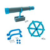 Maxbell Kids Playground Accessories Set Gifts for Kids Outdoor Games Toy Attachments Blue Gray