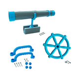 Maxbell Kids Playground Accessories Set Gifts for Kids Outdoor Games Toy Attachments Blue Gray