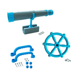 Maxbell Kids Playground Accessories Set Gifts for Kids Outdoor Games Toy Attachments Blue Gray