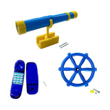 Maxbell Kids Playground Accessories Set Kids Pretend Toys Boys Girls Outdoor Playset Blue