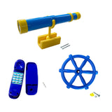 Maxbell Kids Playground Accessories Set Kids Pretend Toys Boys Girls Outdoor Playset Blue