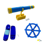 Maxbell Kids Playground Accessories Set Kids Pretend Toys Boys Girls Outdoor Playset Blue