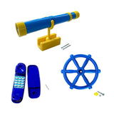 Maxbell Kids Playground Accessories Set Kids Pretend Toys Boys Girls Outdoor Playset Blue